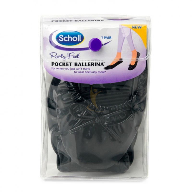 Scholl Linea Party Feet Pocket Ballerine Pieghevoli Colore Nero Numero 37 38